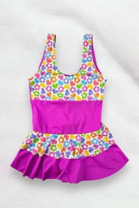 girls dress patterned swimsuit